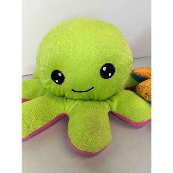 Goffa Sparkly Shiny Orange Small Medium Octopus Lot Plush Smiling Stuffed Animal - Picture 2 of 11